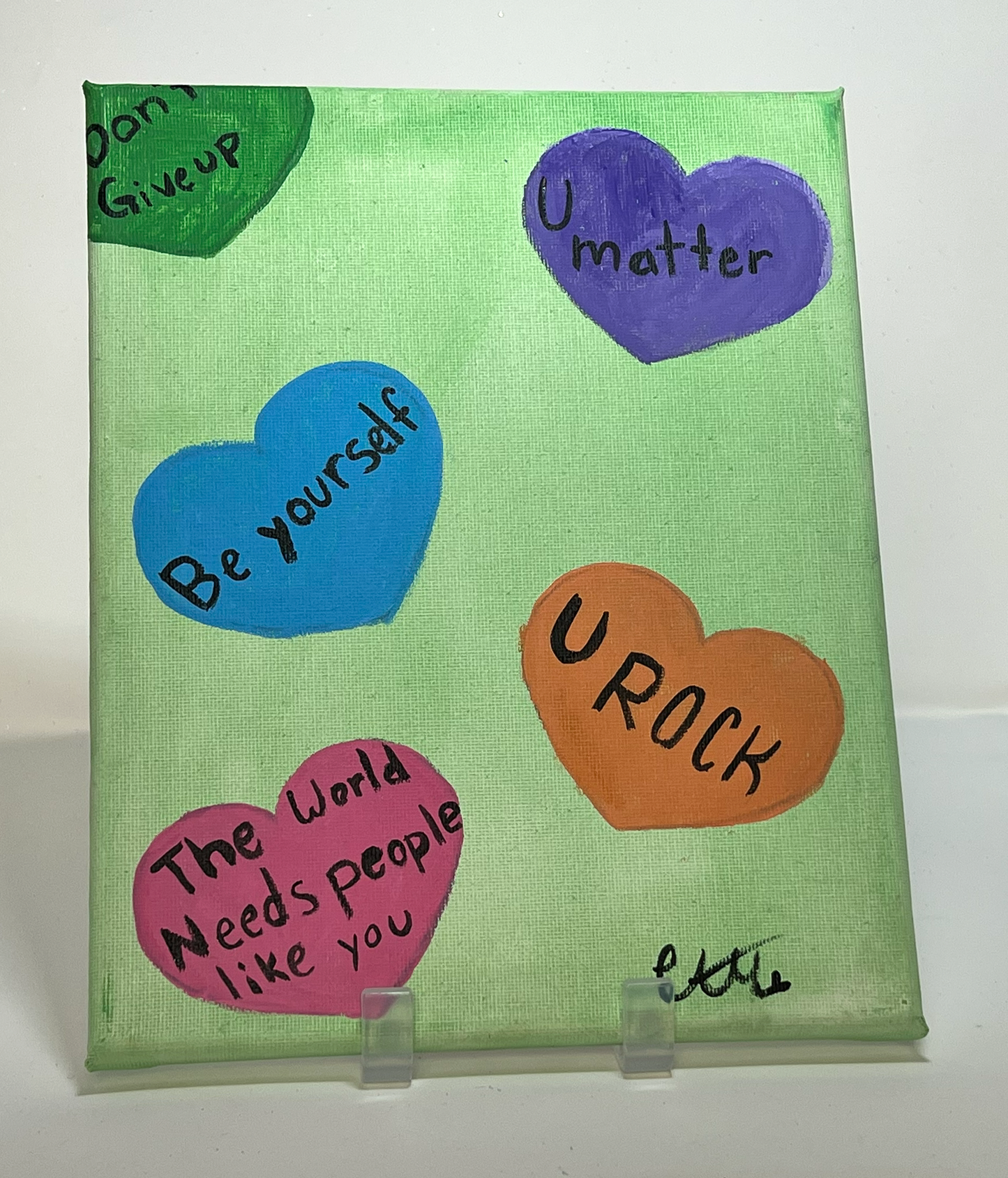 "Positive Candy" (Canvas, 8" x 10") by Caragh C.