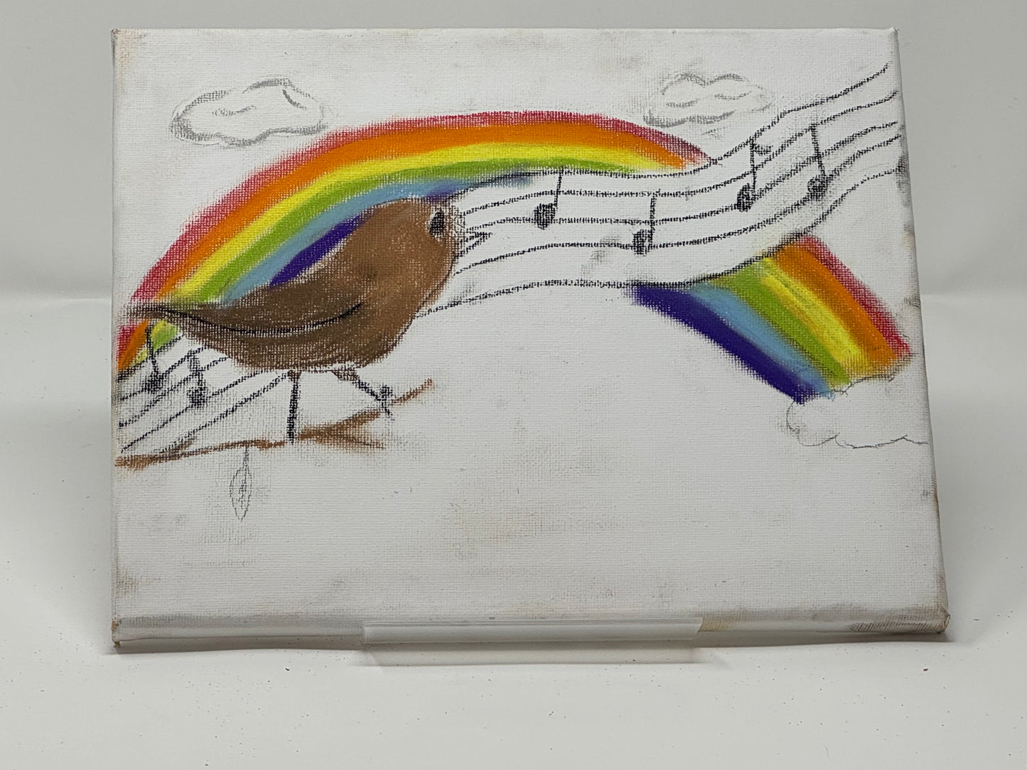 "Rainbow Bird" by Ofie F. (Canvas, 8" x 10")