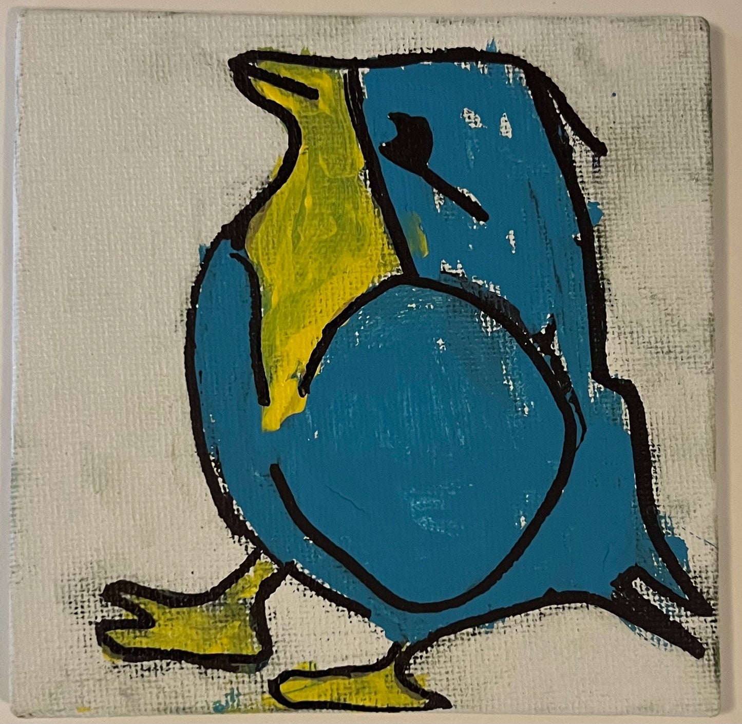 "Blue Songbird for Ava" by Zane M. (Canvas Board, 6" x 6")