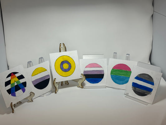 "Ally Bubbles" by Caragh C. (Set of Six Canvas Boards, 5" x 5")