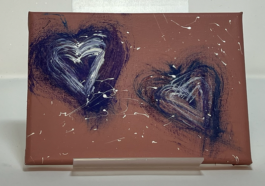 "Heart of Blues" (Canvas, 5" x 7") by Caragh C.