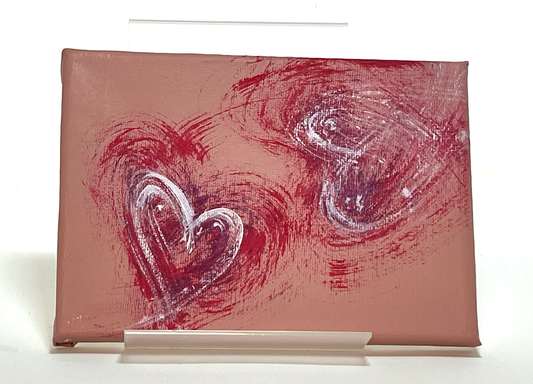 "Beating Hearts" (Canvas, 5" x 7") by Caragh C.
