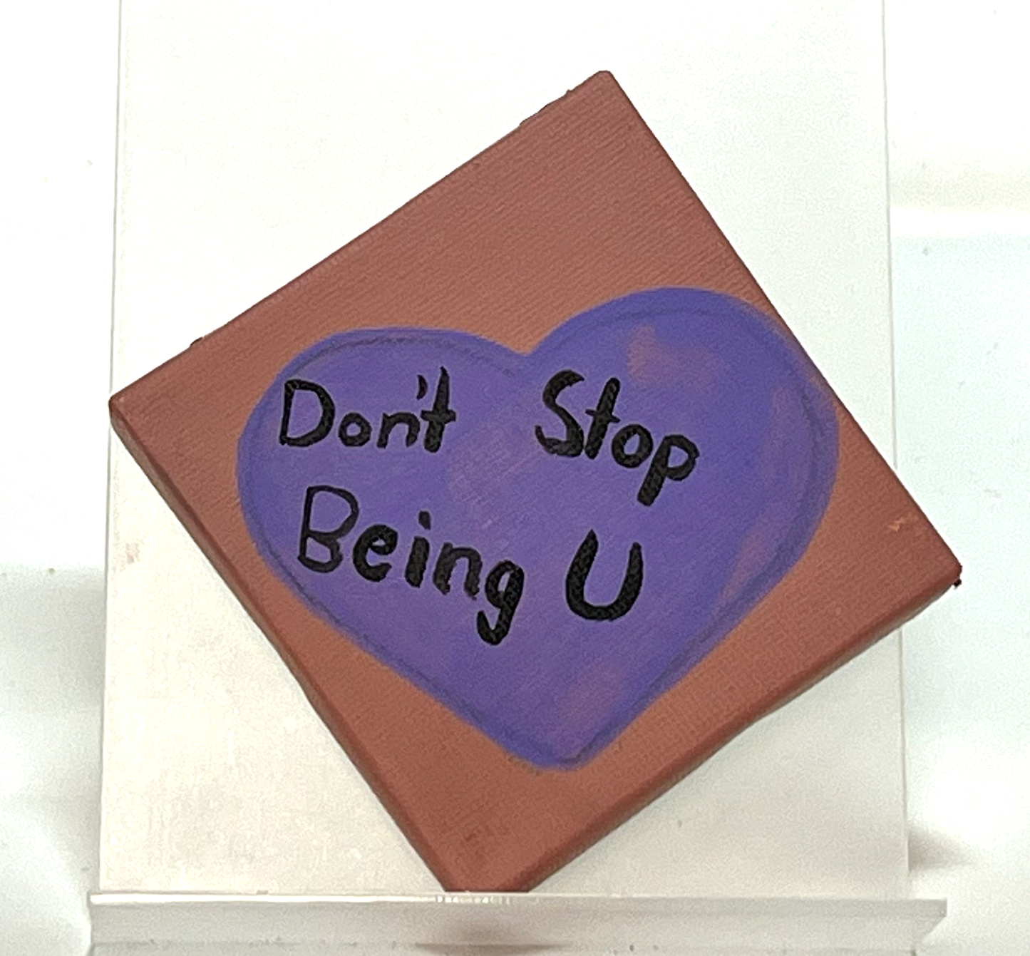 "Affirmation Hearts" (Variety of Canvases, 3" x 3") by Caragh C.