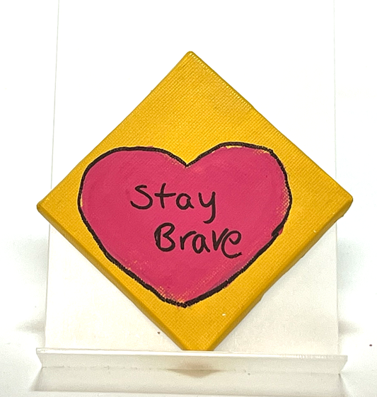 "Affirmation Hearts" (Variety of Canvases, 3" x 3") by Caragh C.