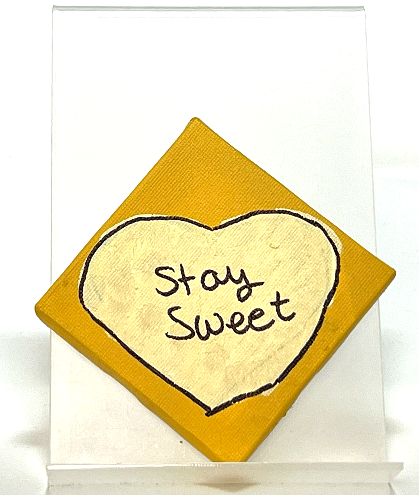 "Affirmation Hearts" (Variety of Canvases, 3" x 3") by Caragh C.