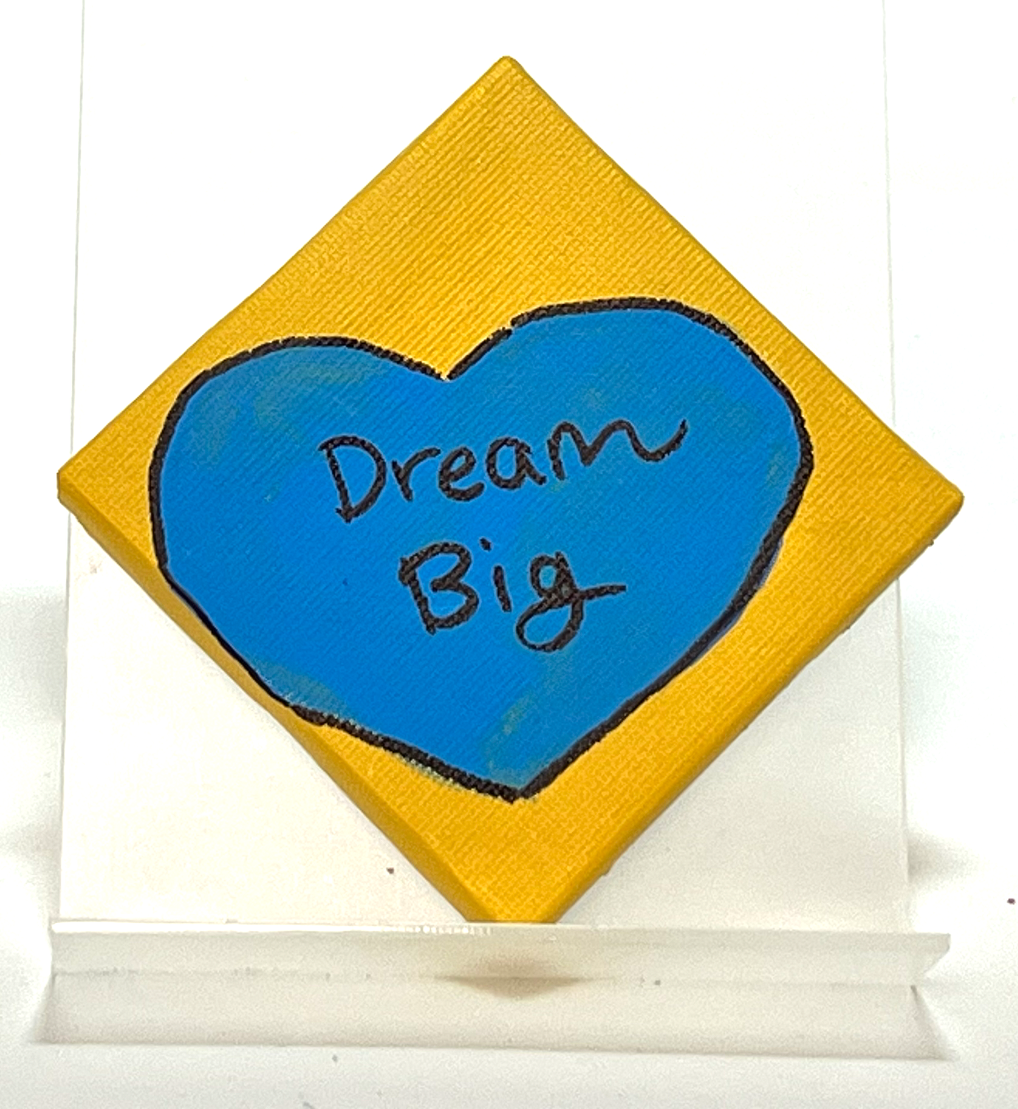 "Affirmation Hearts" (Variety of Canvases, 3" x 3") by Caragh C.