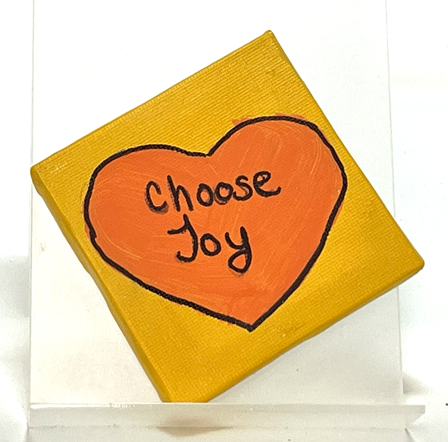 "Affirmation Hearts" (Variety of Canvases, 3" x 3") by Caragh C.