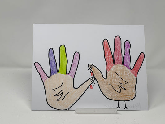 "Mother Daughter Turkeys" by Caragh C. (Cardstock, 8.5" x 11")